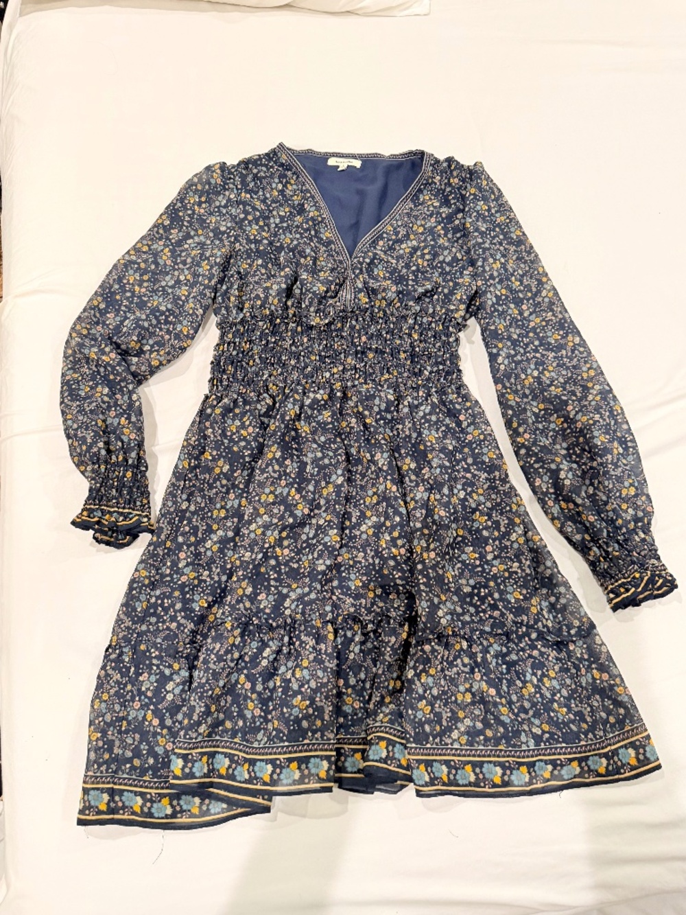 Max Studio Long Sleeved Print Dress - Size Small